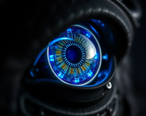 Tarazu's Mechanical Eye Glows with Blue Circuits and Wires
