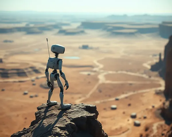 Tarazu Robot Scans Horizon for Signs of Life in Barren Wasteland