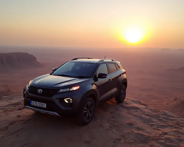 Tata Harrier Desert Adventure: Sunset Cliffside Park