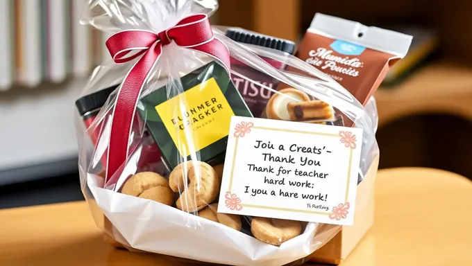 Teacher Appreciation Gifts: Gourmet Treats and Heartfelt Note