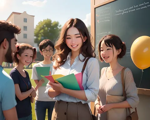 Teacher Appreciation Image: Colorful Illustration of Happy Students