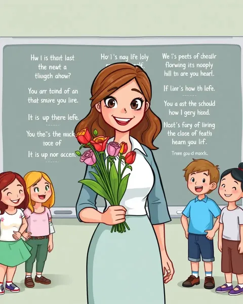 Teacher Appreciation Image: Colorful Illustration of Happy Students