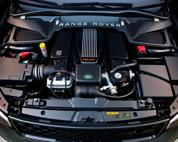 Technical Details of Range Rover Velar's Powerful Engine 4K Wallpaper