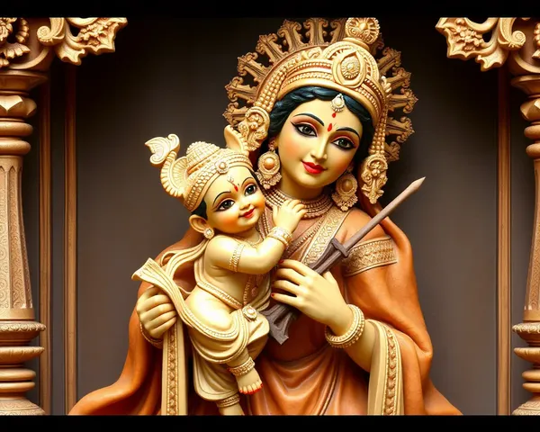 Tender Moment of Yashoda Holding Baby Krishna