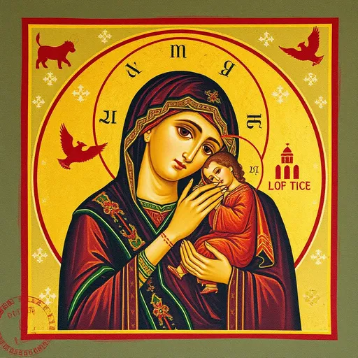 Theotokos Icon: Theotokos Icon with Devout Reverence