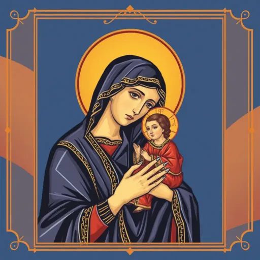 Theotokos Icon: Theotokos Icon with Unwavering Adoration