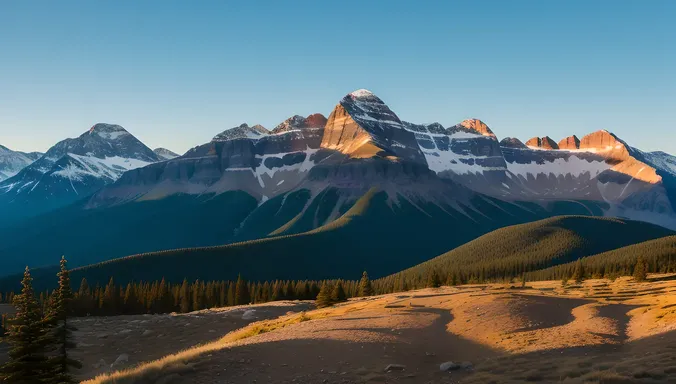Thrilling Hiking Trip to Rockies Captured in Sunrise Photo