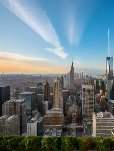 Thriving Economy Symbolized by Futuristic Cityscape Images