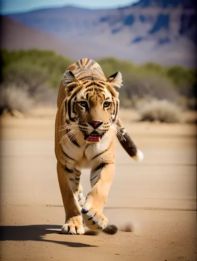 Tigon Chases Laser Pointer in Playful Game of Tag