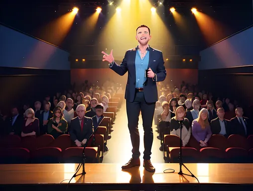 Tim Wilson's Confident Stage Presence at Comedy Show