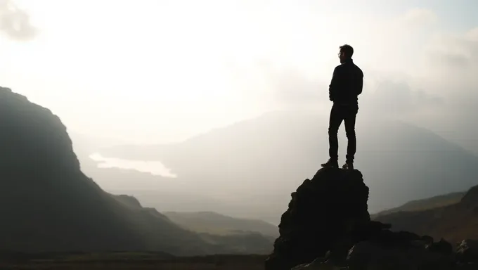 Tim Wilson Standing on Rocky Outcropping in Scottish Highlands