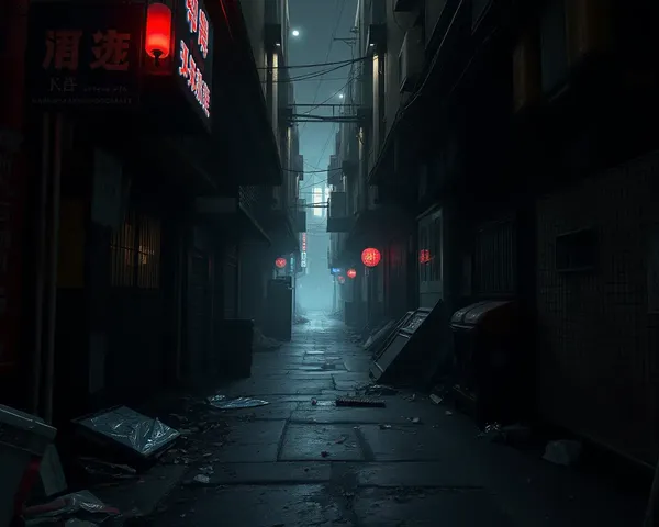 Tokyo Ghoul 4K Alleyway: Dark Shadows Faint Glow