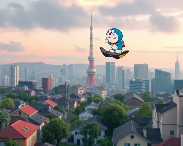 Tokyo Tower Backdrop for Nobita's Neighborhood