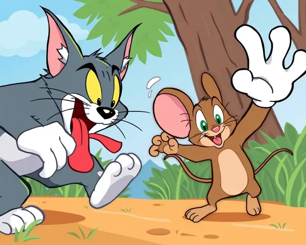Tom and Jerry Chase Scene Png Image Cartoon Illustration