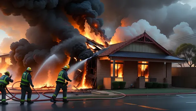 Toowoomba House Fire: Dramatic Scene Unfolds with Firefighters Rushing In