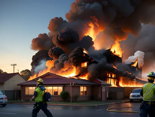 Toowoomba House Fire: Flames Engulf Home, Firefighters Rush to Scene
