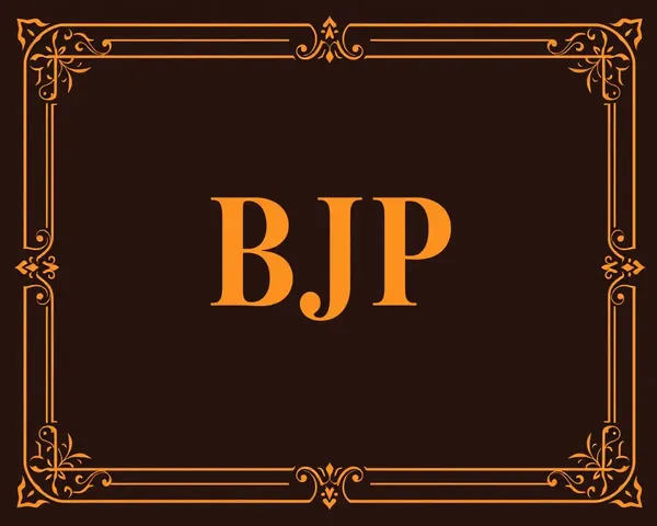 Traditional Bjp Visiting Card Design with Classic Font and Elegant Border