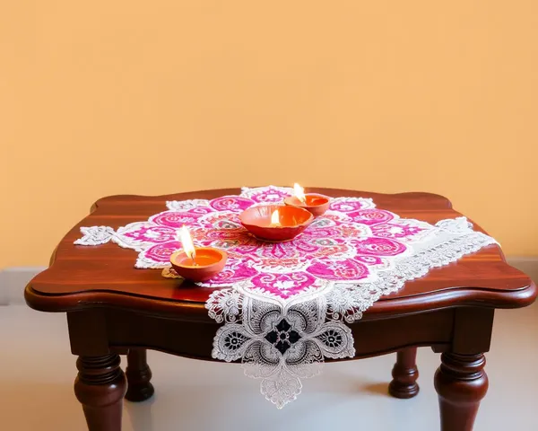 Traditional Diwali Decoration on Warm Beige Background
