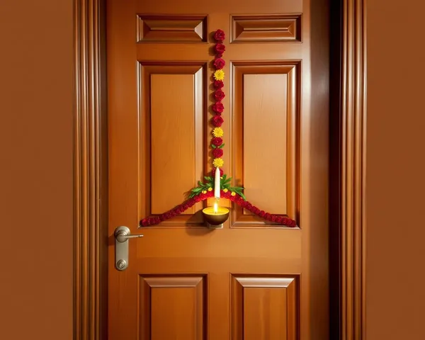 Traditional Diwali Decoration on Warm Brown Background