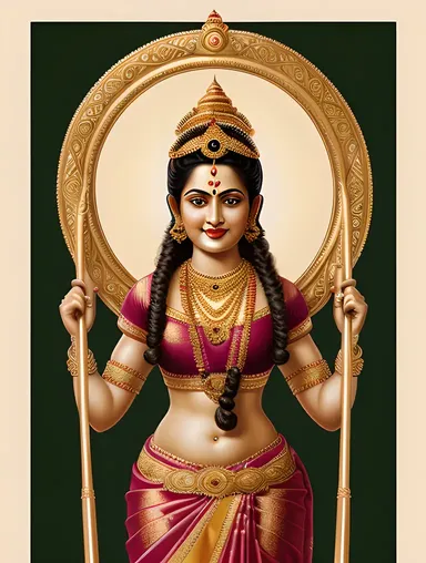 Traditional God or Goddess with Kavadi Illustration