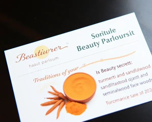 Traditional Gujarati Beauty Secrets Visiting Card