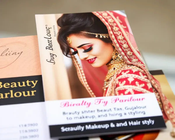 Traditional Gujarati Bride Beauty Parlour Visiting Card