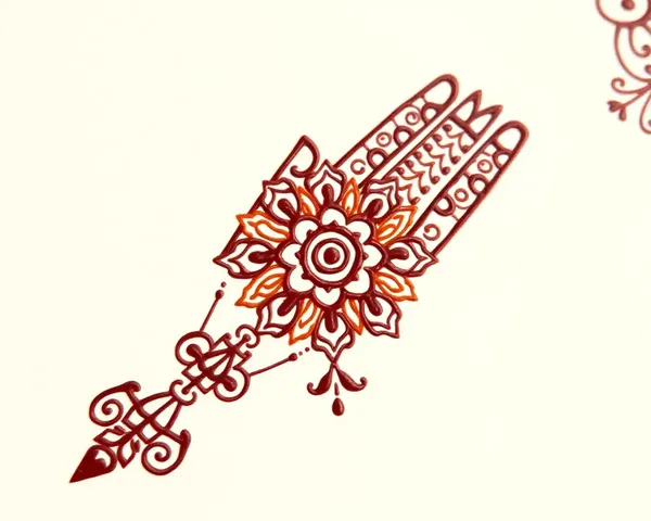 Traditional Gujarati Henna Design Visiting Card