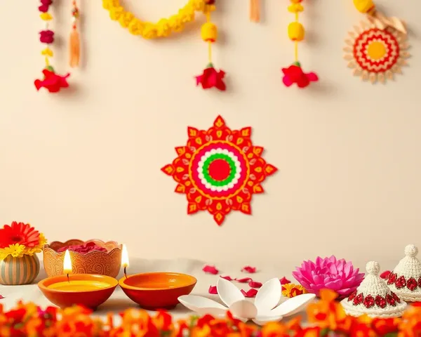 Traditional Indian Diwali Decoration with CB Background
