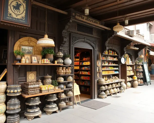 Traditional Indian Kirana Store with Rustic Flex Design and Carvings
