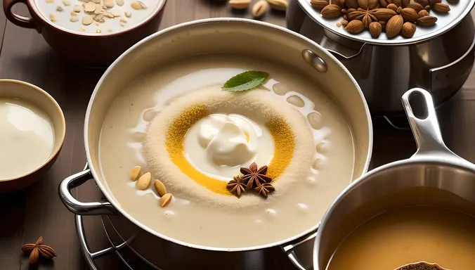 Traditional Indian Kitchen Makes Sheer Khurma with Expert Chef