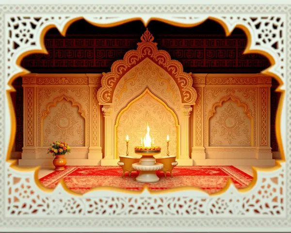 Traditional Indian Setting with Varshitap Parna and Intricate Patterns