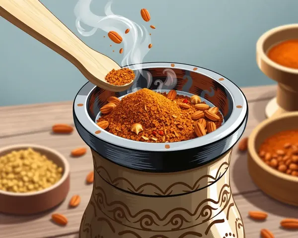 Traditional Indian Spice Grinder with Freshly Ground Masala