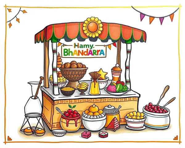 Traditional Indian Sweets Stall Bhandara Invitation.