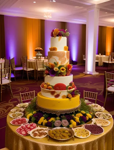 Traditional Indian Wedding Reception with Sheer Khurma Buffet