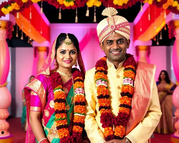 Traditional Indian Wedding with Gajras and Mandap
