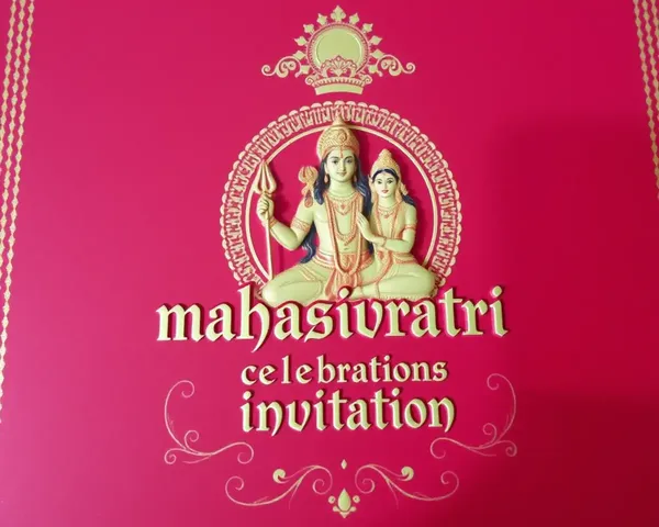 Traditional Mahashivratri Invitation with Lord Shiva and Parvati