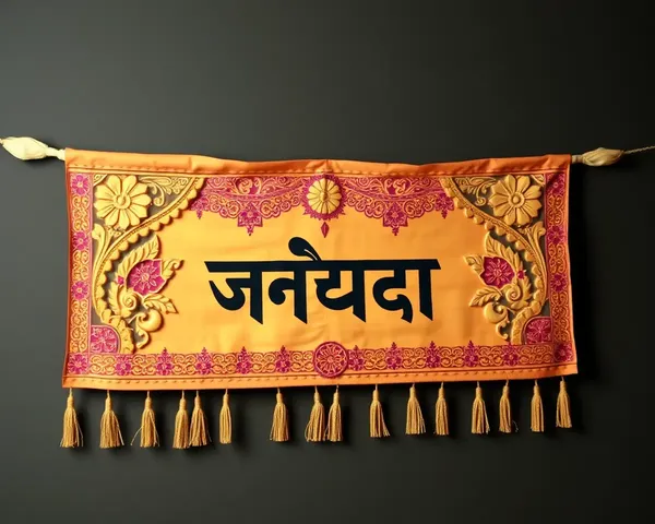 Traditional Mandap Decoration Banner with Hand-Carved Designs and Earthy Colors