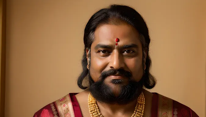 Traditional Sadashiva Portrait with Intricate Jewelry