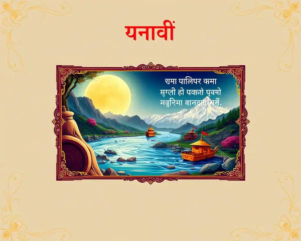 Traditional Shivratri Invitation Card in Hindi with Ganges River and Himalayas