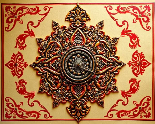 Traditional Shubh Tilak Design with Floral Patterns