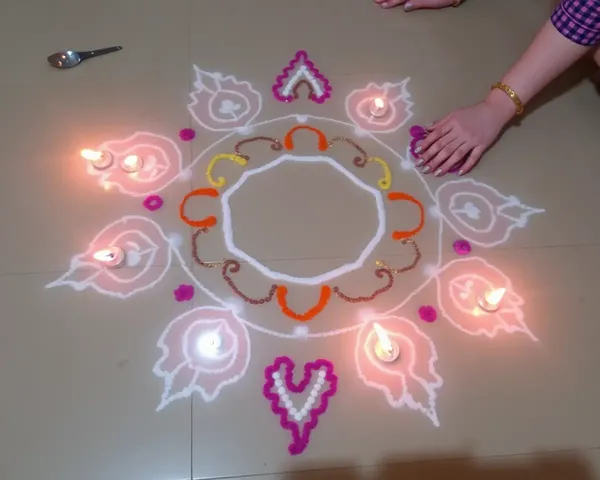 Traditional Simple Rangoli Designs with Colorful Images