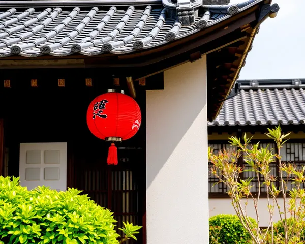 Traditional Takiya Exterior with Vibrant Red Lantern