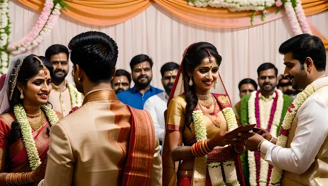 Traditional Tamilian Wedding Ceremony with Family and Friends