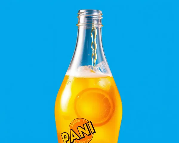 Transparent Pani Bottle with Refreshing Drink Pouring Out