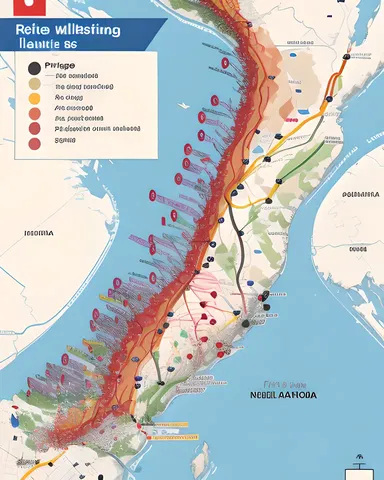 Travel Warnings for High Crime Areas on Colorful Map