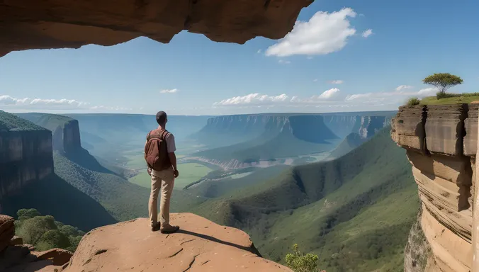 Traveler Gaze at Kambi Cliff Valley