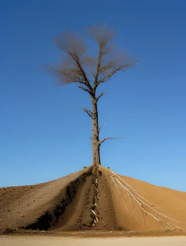 Tree Grows with Branches and Roots