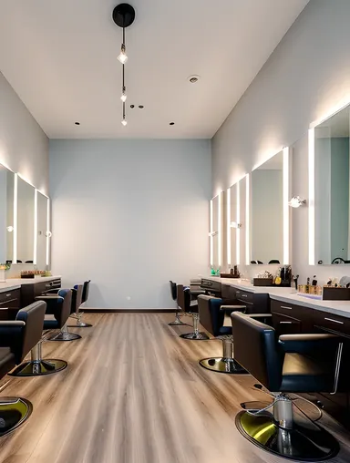 Trendy Ladies Salon with Minimalist Aesthetic and Edgy Hairstyles
