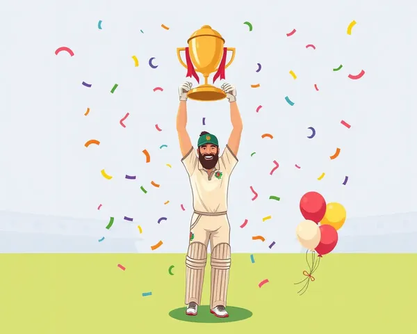 Triumphant Cricketer Lifts Cricket World Cup Trophy