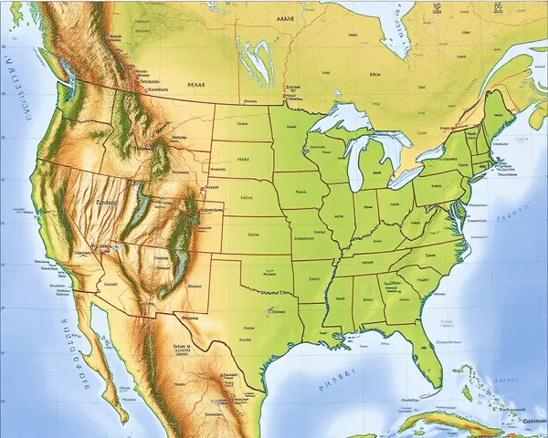 USA Map Images for Navigation Purposes